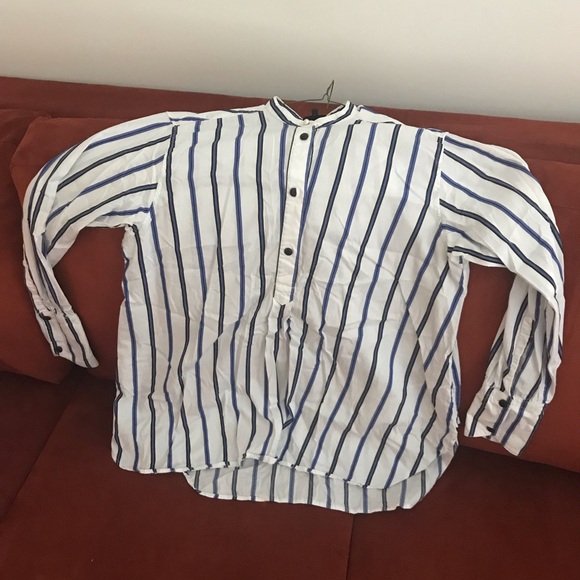 Rag & Bone Blue and White Button Down Shirt